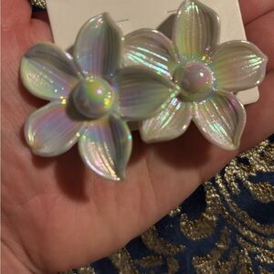 Iridescent Floral earrings